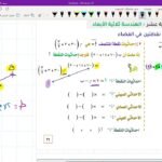 مراجعة عامة لمواضيع الوحدة الحادي عشر : الهندسة ثلاثية الابعاد